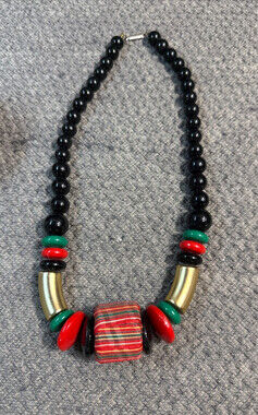 Christmas Chunky Bead Necklace Holiday Statement Jewelry